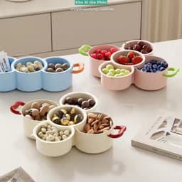 Giỏ thoát nước 5 ngăn mới 360° Khay đựng trái cây và đồ ăn nhẹ đa năng có thể xoay được cho nhà bếp 3