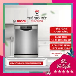 chính hãng Máy Rửa Bát Bosch SMS6ZCI00P Serie 6 Dung Tích 14 Bộ, Sấy Zeolith, Home Connect 1