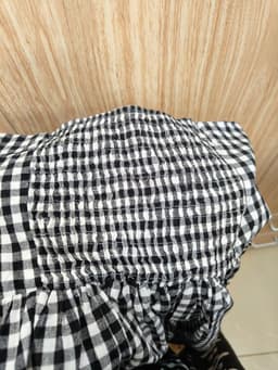 [2hand] Váy đầm caro quây size S 2 lớp cúp ngực lưng chun hàng thanh lý 3
