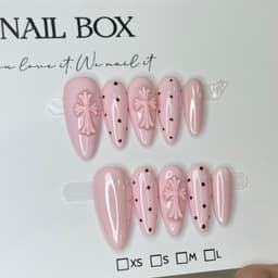 Móng Úp Hồng Baby Charm 3D Mix Tráng Gương | Nail Box Handmade Thủ Công Chấm Bi – Mellow Nailbox 4