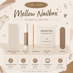 Móng Úp Nâu Mắt Mèo Mix Bạc Ngôi Sao | Nail Box Handmade Thủ Công French Cá Tính – Mellow Nailbox 4