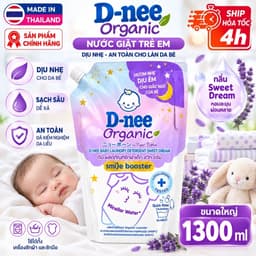 [CHUẨN THÁI] nước giặt EM BÉ D-nee Organic màu TÍM/HỒNG 1300ml THÁI LAN 4
