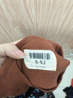 [2hand] Đầm len body thắt eo nâu tây size S váy si thanh lý 3