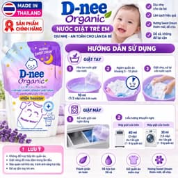 [CHUẨN THÁI] nước giặt EM BÉ D-nee Organic màu TÍM/HỒNG 1300ml THÁI LAN 6