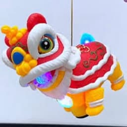 Đồ chơi Lồng đèn trung thu Lân nhảy múa, Sư tử di chuyển nhạc đèn sống động đón Tết 2025 1