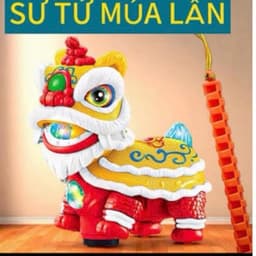 Đồ chơi Lồng đèn trung thu Lân nhảy múa, Sư tử di chuyển nhạc đèn sống động đón Tết 2025 6