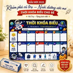 Bảng thời khoá biểu tráng gương để bàn ( TẶNG BÚT VIẾT XOÁ ) kích thước 20x30 , dày dặn bền đẹp dùng cả năm 5
