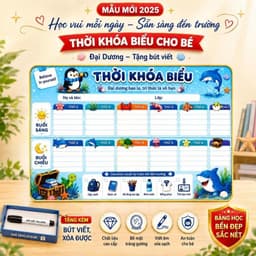 Bảng thời khoá biểu tráng gương để bàn ( TẶNG BÚT VIẾT XOÁ ) kích thước 20x30 , dày dặn bền đẹp dùng cả năm 4