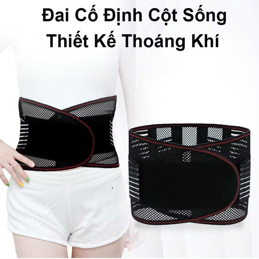 Đai Nịt Bụng 2 lớp giảm eo, Đai lưng cột sống cải thiện thoái hóa,giảm đau lưng QM-STORE