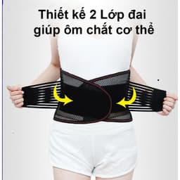 Đai Nịt Bụng 2 lớp giảm eo, Đai lưng cột sống cải thiện thoái hóa,giảm đau lưng QM-STORE 7