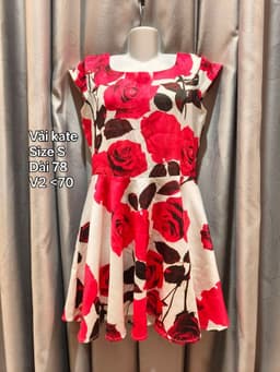 [2hand] Váy hoa hồng tôn dáng size S 2