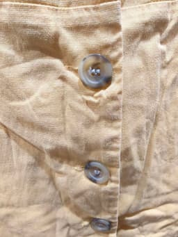 [2hand] Đầm linen vàng 2 lớp cổ vuông tay bồng hàng Ivy 4