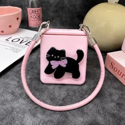 [CÓ SẴN] Ốp ZFLIP 8 - Z FLIP 7 - Z FLIP6 - FLIP5 5G popsocket / giá đỡ mèo cute kèm dây đeo và thanh bảo vệ bản lề 4