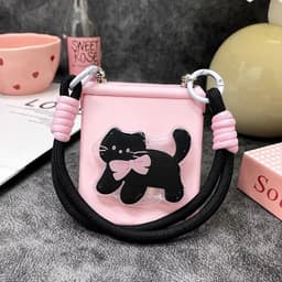 [CÓ SẴN] Ốp ZFLIP 8 - Z FLIP 7 - Z FLIP6 - FLIP5 5G popsocket / giá đỡ mèo cute kèm dây đeo và thanh bảo vệ bản lề 5