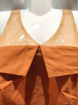 [2hand] Váy thun tây phối voan đầm xoè nâu cam size S 4