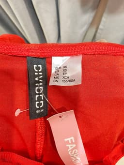 [2hand] Váy đầm body tuyn lưới thun đỏ size S 3