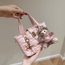Túi Dáng Chậu Tặng kèm Charm Gấu Nơ Cực xinh 3