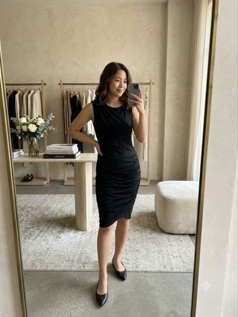 [2hand] Đầm body vải thun hàn size S váy dài