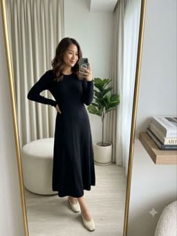 [2hand] Đầm váy len dáng chữ A freesize 1
