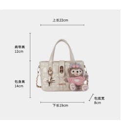 Túi Dáng Chậu Tặng kèm Charm Gấu Nơ Cực xinh 8