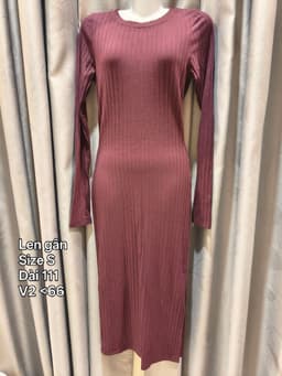 [2hand] Đầm len body tím mận size S 2