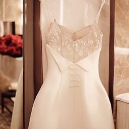 (Dmina) Đầm 2 dây tiểu thư ren nơ ngực dáng ngắn a tôn dáng phong cách nhẹ nhàng quyến rũ 7