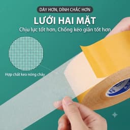 Băng Keo 2 Mặt Lưới Sợi Thủy Tinh Siêu Dính 20M – Dán Thảm Đám Cưới Triển Lãm Sự Kiện Không Để Lại Keo 7