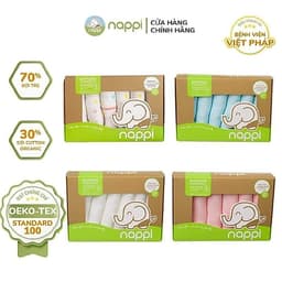 Khăn sữa sợi tre mipbi (hộp 6 cái) chuẩn organic an toàn cho bé 4