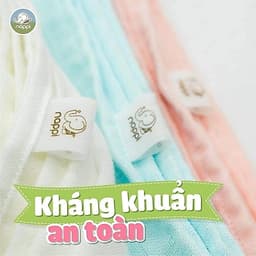 Khăn sữa sợi tre mipbi (hộp 6 cái) chuẩn organic an toàn cho bé 5