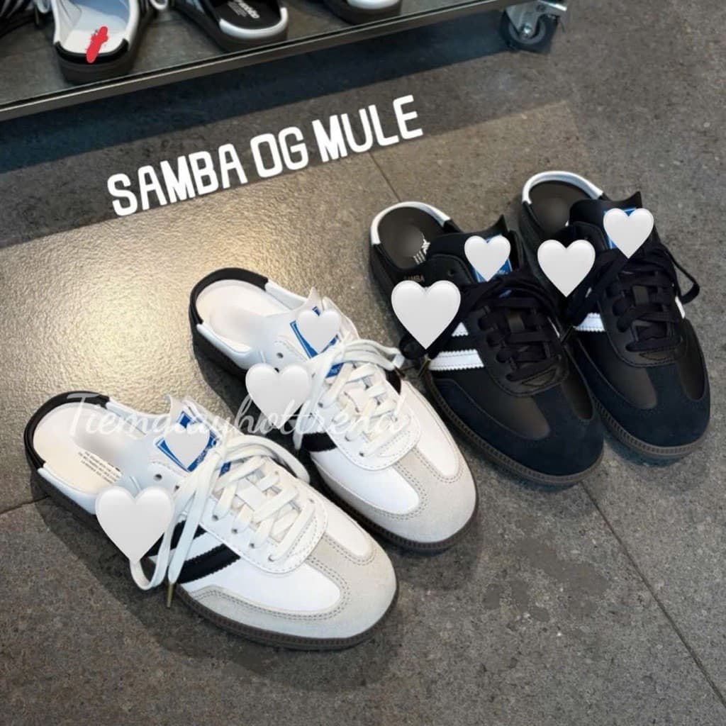 [ popo ] Sục mule trắng đen đế nâu mẫu cơ bản basic