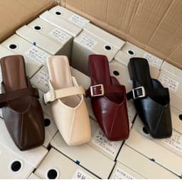 QCCC Sục mũi vuông da mềm, dễ phối đồ nhiều màu cho nữ 19A 2