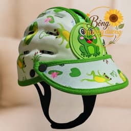 Nón Bảo Vệ Đầu Cho Bé Có Vành Lưỡi Trai Che Nắng - Mũ Bảo Vệ Đầu Bé Tập Ngồi Xe 7