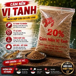 Cám cá, cám nền, cám xả 20% độ đạm thích hợp câu các loại cá như rô phi, trôi, chép... 1