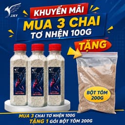 [Khuyến Mãi] Mua 3 lọ tơ nhện Jay 100g Tặng thêm 1 gói bột tôm 200g 1