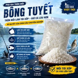 [Hàng loại 1] Bông tuyết trắng phau - cánh to - trộn mồi câu cá 1