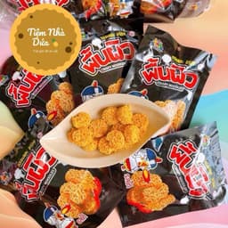 Mì Tôm Ăn Sống Vị Gà Viên Cay 38gr Dạng Viên - bịch 12 gói Miến Food 1