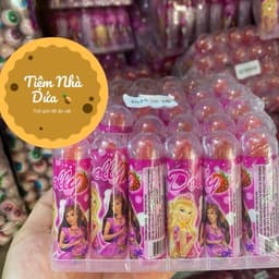 Sỉ khay 30 kẹo son môi hình công chúa barbie dành cho bé Women Cosmetic Mỹ Phẩm Trang Điểm 1