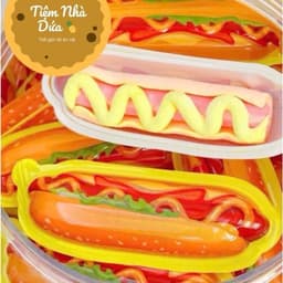 Sỉ ( Hộp x 100c ) Kẹo Dẻo Hình Hot Dog Hộp Siêu To Khổng Lồ Thơm Ngon Hấp Dẫn, Ăn Vặt Cổng Trường Candy Chua Snack Food 3