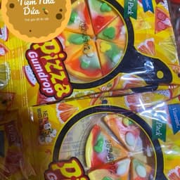 Bịch 40 gói kẹo dẻo pizza, kẹo pizza màu sắc dẻo ngọt, kẹo dẻo pizza siêu ngon hấp dẫn Candy Food Snack Ăn Vặt Thức Ăn 2
