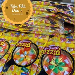 Bịch 40 gói kẹo dẻo pizza, kẹo pizza màu sắc dẻo ngọt, kẹo dẻo pizza siêu ngon hấp dẫn Candy Food Snack Ăn Vặt Thức Ăn 4