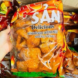 Gói bò miếng vừng tẩm vị đặc sản ngọc quỳnh, bánh bò vừng tẩm vị gói siêu to siêu hot hit 1