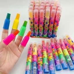 Sỉ hộp 30 thỏi kẹo mút ngón tay son môi, kẹo son môi, kẹo mút son ngón tay, kẹo mút 5 ngón 2