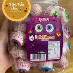 Sỉ ( Hộp x 60v ) Kẹo Dẻo Hình Con Mắt, Vị Dâu, Vị Dưa Hấu,… Hãng Bursting Ball 3D Siêu Ngon hot hot Candy Snack Chua 5