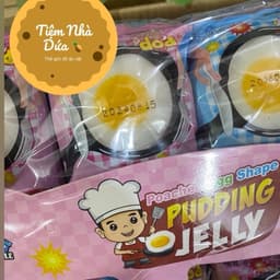 (Bán sỉ) Bịch 40 gói Thạch trứng ốp la kèm kẹo nổ mỗi gói 26 gr siêu ngon cho bé food Snack Ăn Vặt 3