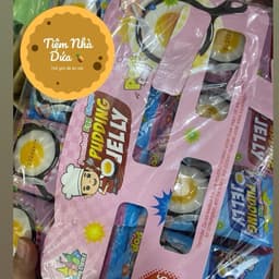 (Bán sỉ) Bịch 40 gói Thạch trứng ốp la kèm kẹo nổ mỗi gói 26 gr siêu ngon cho bé food Snack Ăn Vặt 5