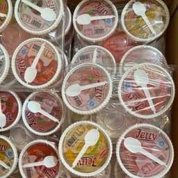Sỉ khay 5 cốc thạch trái cây kèm thìa 140gr, khay 5 cốc thạch trái cây nhiều vị hoa quả, cốc thạch kèm thìa Food Ăn Vặt 4