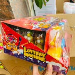 Sỉ lốc 12 cái máy bắn kẹo sịn, máy quay kẹo 40g, trò chơi quay kẹo, kẹo kèm đồ chơi cho bé Kem 6