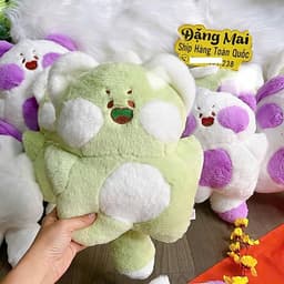 Gấu bông mèo dudu má phính đáng yêu 40cm, đồ chơi hình mèo nhồi bông mềm mại 4