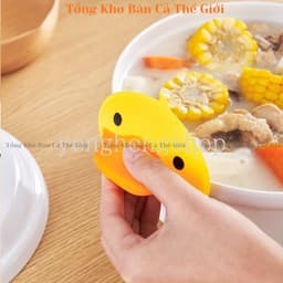 SET2 lót tay silicone Chống Bỏng Chịu Nhiệt Hình Vịt Vàng Hoạt Hình Cho Nhà Bếp, tiện dụng 9
