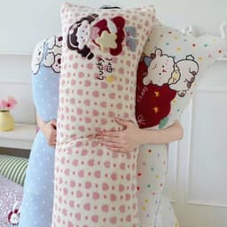 Gối ôm nỉ nhung tuyết san hô siêu mền thoáng khí hoạ tiết đáng yêu kích thước 30*100 phút hợp cho người lớn và trẻ nhỏ 4